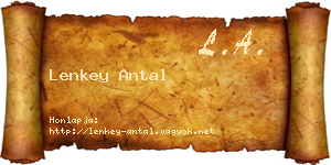 Lenkey Antal névjegykártya